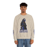 Off Grid On Purpose Sweatshirt, Robot Skater Crewneck, Cyberpunk Streetwear Sweater, Skateboard Graphic Pullover, Gift for Him