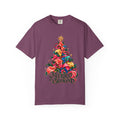 Merry in Bloom Floral Christmas Tree T-Shirt, Calla Lily Christmas Tee, Botanical Holiday Shirt, Christmas Gift for Her