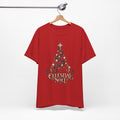 Celestial Christmas Tree Shirt, Star and Moon Holiday Tee, Mystical Christmas T-Shirt, Celestial Noel Gift for Her, Vintage Xmas Top
