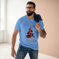 Noël Christmas T-Shirt – Burgundy Ribbon Tree and Gold Star Graphic