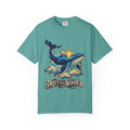 Celestial Whale Shirt, Drift Into Wonder Starry Night Ocean Tee, Unisex Cosmic Whale Graphic T-Shirt, Sailboat Sunset, Ocean Lover Gift