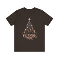 Celestial Christmas Tree Shirt, Star and Moon Holiday Tee, Mystical Christmas T-Shirt, Celestial Noel Gift for Her, Vintage Xmas Top